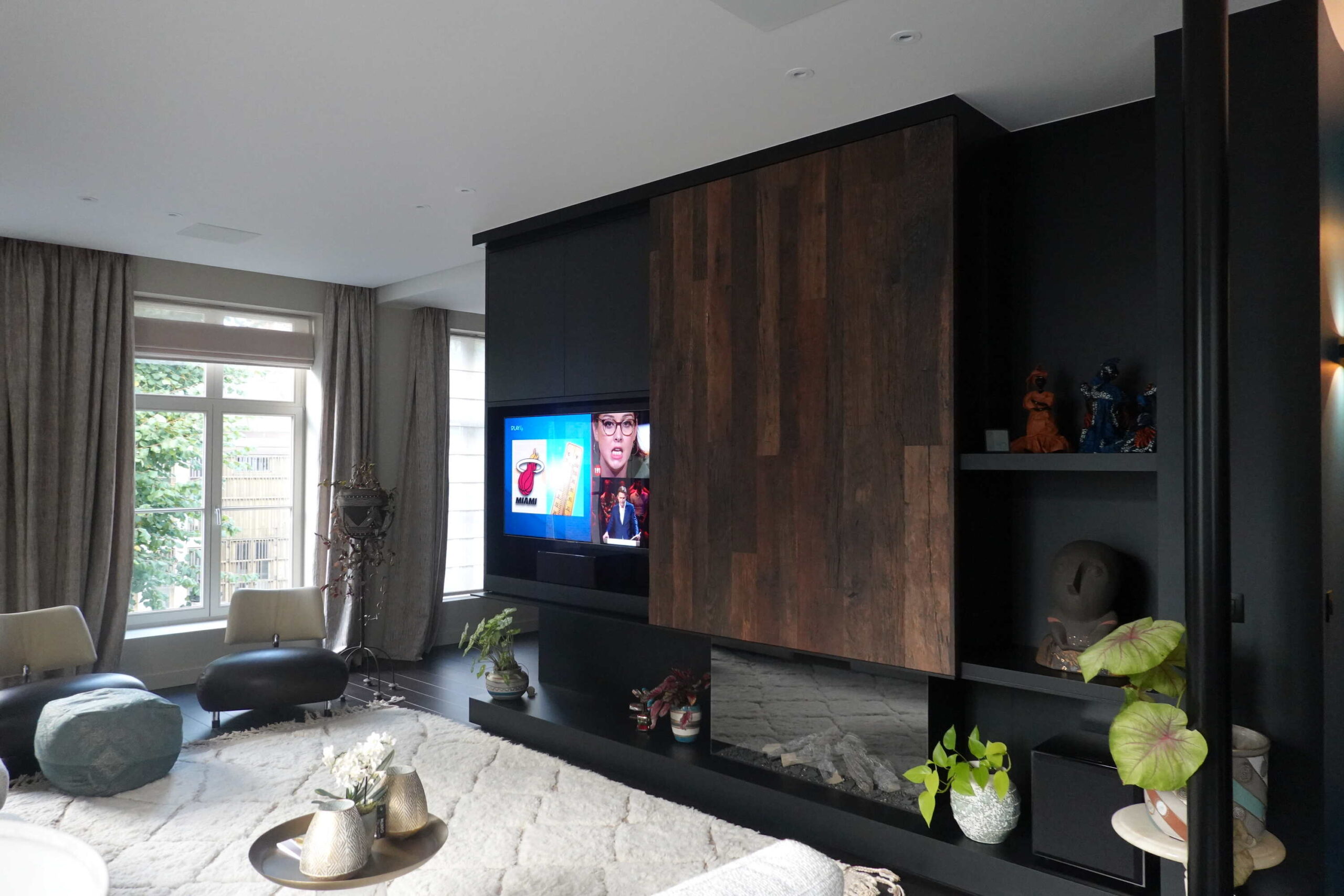 Audiovisuele installatie in woonkamer en keuken