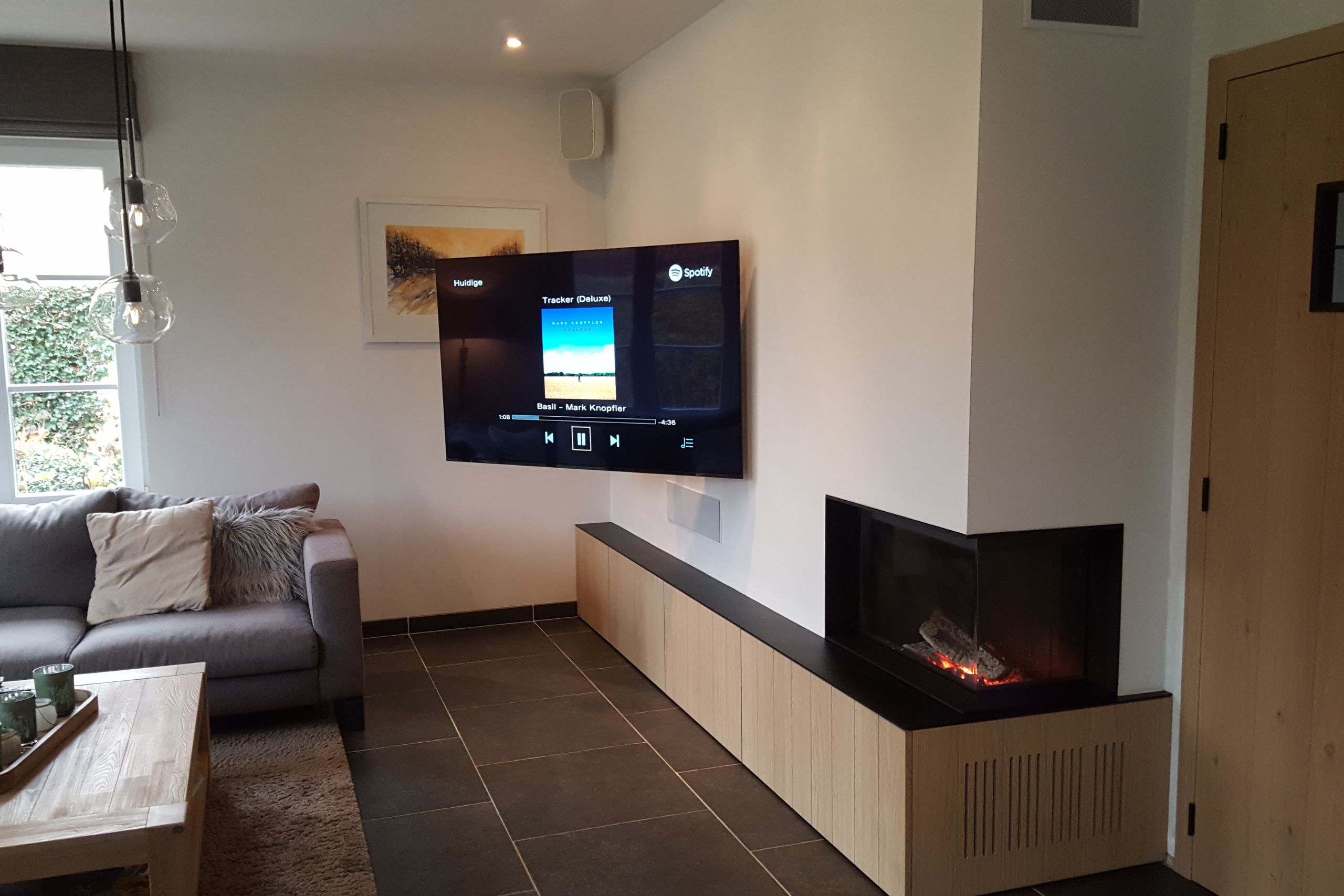 Homecinema in woonkamer